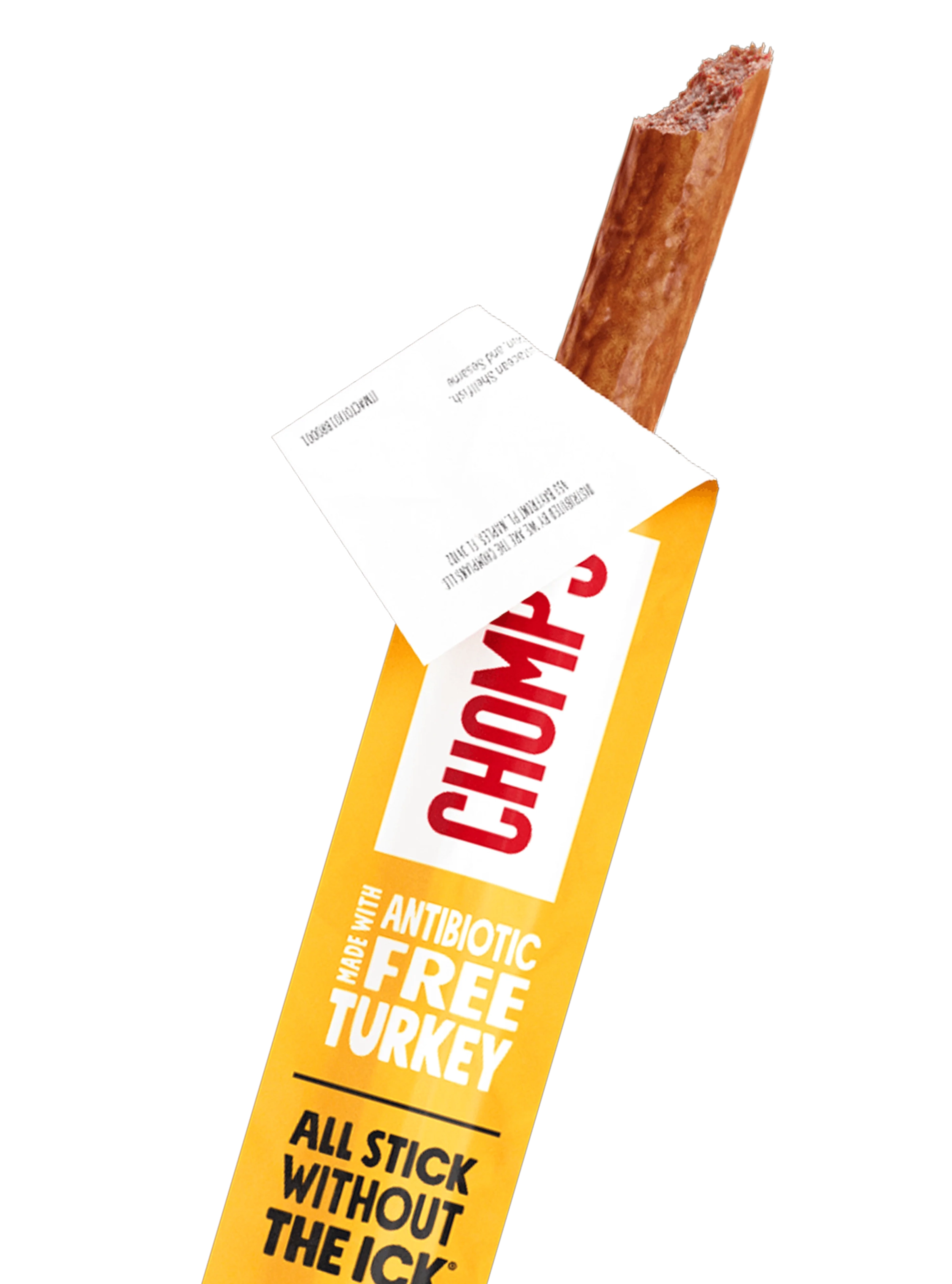 Chomps Original Turkey stick, partially opened